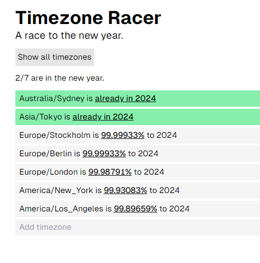 Project Timezone Racer.